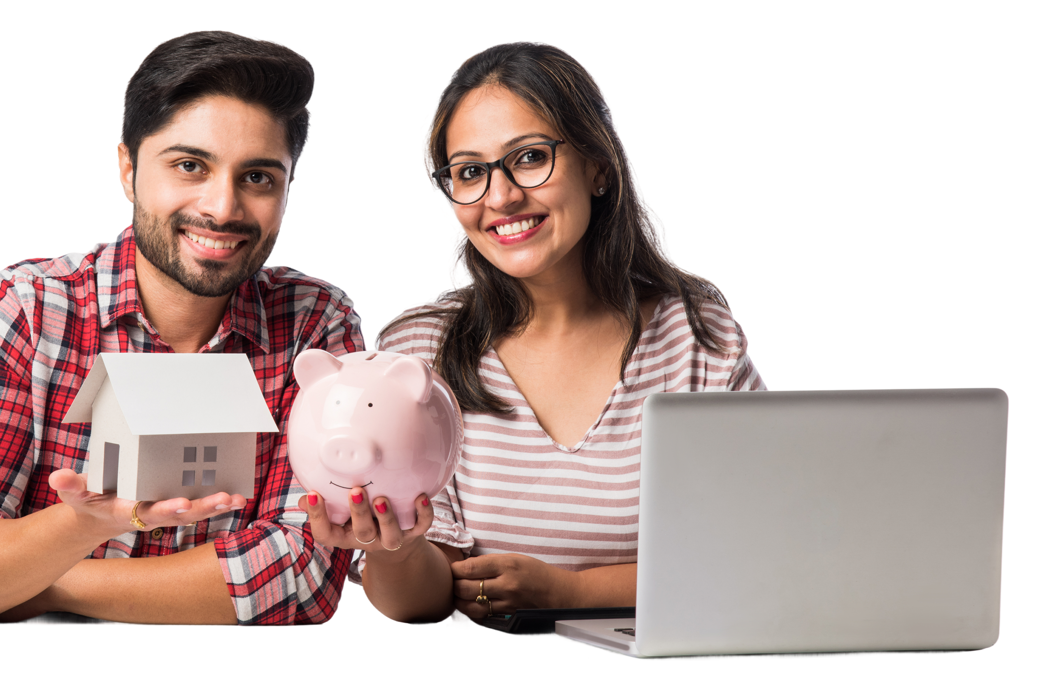 Happy couple planning their dream home